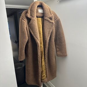 Oak and Fort long teddy coat